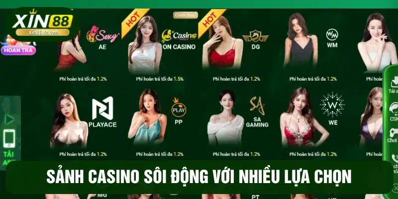 Cá cược casino xịn sò ở XIN88