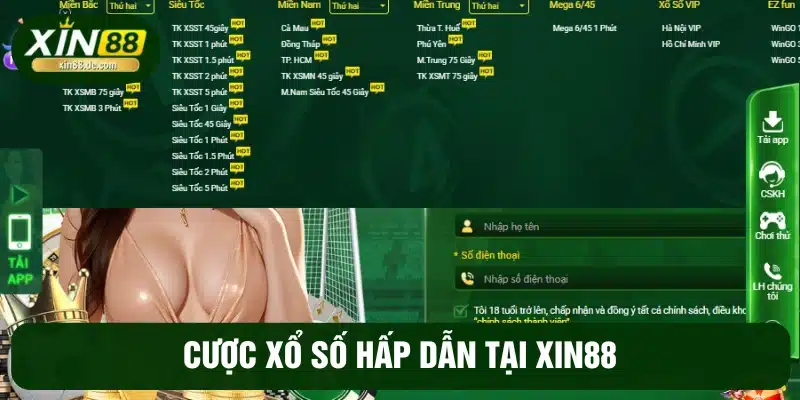 Cá cược xổ số ở XIN88